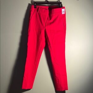 LOFT Bold Red Marisa Skinny Pants